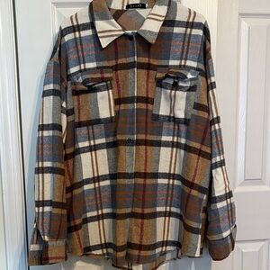 Plaid Button-Up Shirt